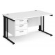 Maestro Cable Managed Desk with Three Drawer Pedestal